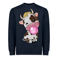 Navy cute cow Heavyweight Sweatshirt - texasbilliewilder