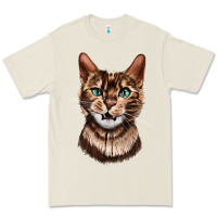 Bone Bengal Cat Face Premium Tee - LillyAllenDesigns