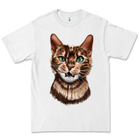 White Bengal Cat Face Premium Tee - LillyAllenDesigns
