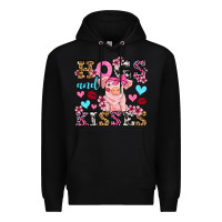 Black hogs and kisses pig  olivia Premium Hoodie - OliviaCreatesArt