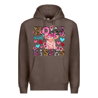 Coffee hogs and kisses pig  olivia Premium Hoodie - OliviaCreatesArt