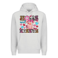 Dove Grey hogs and kisses pig  olivia Premium Hoodie - OliviaCreatesArt