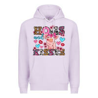 Lilac hogs and kisses pig  olivia Premium Hoodie - OliviaCreatesArt