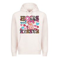 Hogs And Kisses Pig  Olivia Premium Hoodie | Teevron