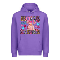 Purple hogs and kisses pig  olivia Premium Hoodie - OliviaCreatesArt