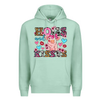 Seafoam hogs and kisses pig  olivia Premium Hoodie - OliviaCreatesArt
