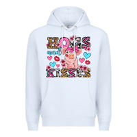 White hogs and kisses pig  olivia Premium Hoodie - OliviaCreatesArt