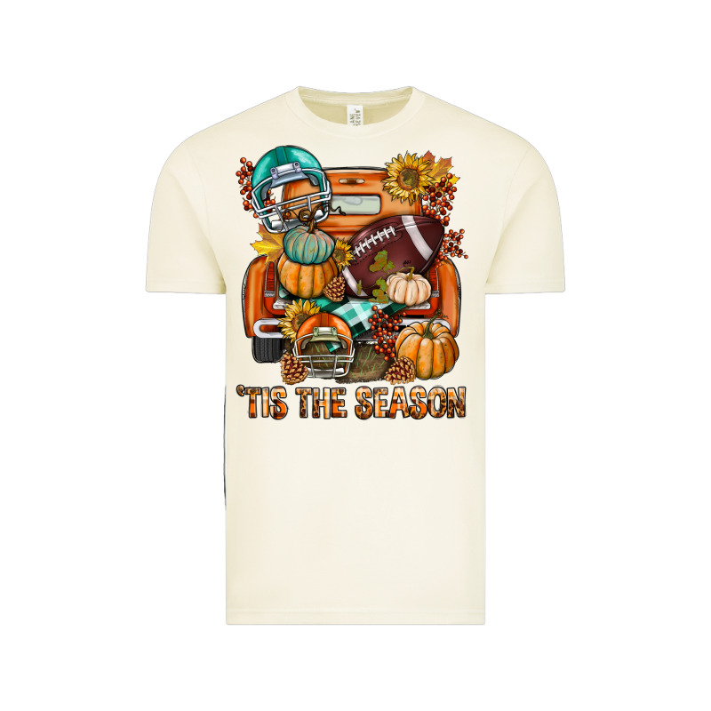 Tis The Season Fall Football Truck Vintage Tee by BundleAndBundleShop | Teevron