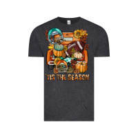 Vintage Black Tis The Season Fall Football Truck Vintage Tee - BundleAndBundleShop