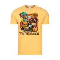 Vintage Mustard Tis The Season Fall Football Truck Vintage Tee - BundleAndBundleShop