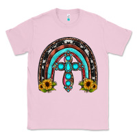 Bubblegum Pink cross rainbow Classic Tee - JahusDesignShop