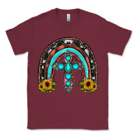 Burgundy cross rainbow Classic Tee - JahusDesignShop
