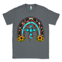 Charcoal Heather cross rainbow Classic Tee - JahusDesignShop