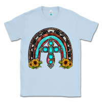 Dusty Blue cross rainbow Classic Tee - JahusDesignShop