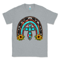 Heather Grey cross rainbow Classic Tee - JahusDesignShop