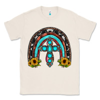 Natural cross rainbow Classic Tee - JahusDesignShop