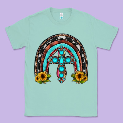 Cross Rainbow Classic Tee Designed By Jahusdesignshop