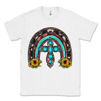 White cross rainbow Classic Tee - JahusDesignShop