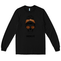 Black Brown Glitter, Western Vintage Patterned Mom Skull Long Sleeve Tee - Bettercallsaul