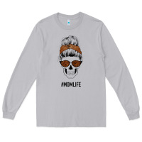 Moon Dust Brown Glitter, Western Vintage Patterned Mom Skull Long Sleeve Tee - Bettercallsaul