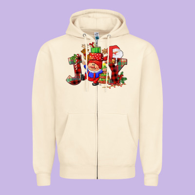Christmas Joy  Gnome Zipper Hoodie Designed By Cowgirlartshop