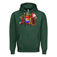 Sports Green christmas joy  gnome Zipper Hoodie - CowGirlArtShop