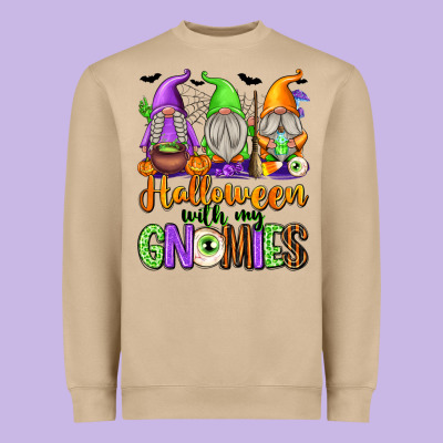 Halloween With My Gnomies Heavyweight Sweatshirt Designed By Texasbilliewilder