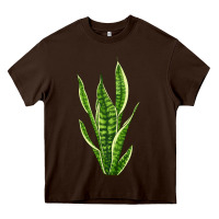 Chocolate Brown snake plant Heavy Core Tee - LillyAllenDesigns