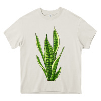 Cream snake plant Heavy Core Tee - LillyAllenDesigns