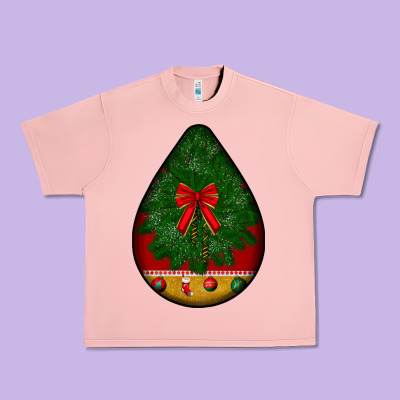 Christmas Teardrop Urban Heavy Tee Designed By Bundleandbundleshop