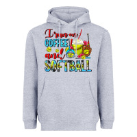 I Run On Coffee And Softball Frappe Heavyweight Hoodie | Teevron