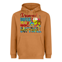 Meerkat I Run On Coffee And Softball Frappe Heavyweight Hoodie - FaDigitalArtStudio