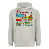 Moon Dust I Run On Coffee And Softball Frappe Heavyweight Hoodie - FaDigitalArtStudio