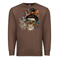 Chestnut American Mother skull Premium Sweatshirt - FaDigitalArtStudio