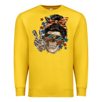 Lemon American Mother skull Premium Sweatshirt - FaDigitalArtStudio