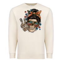 Sandshell American Mother skull Premium Sweatshirt - FaDigitalArtStudio