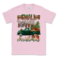 Bubblegum Pink Small Town Christmas With Truck Classic Tee - BundleAndBundleShop