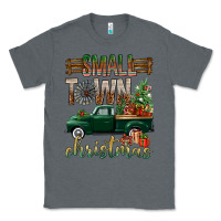 Charcoal Heather Small Town Christmas With Truck Classic Tee - BundleAndBundleShop