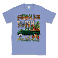 Colony Blue Small Town Christmas With Truck Classic Tee - BundleAndBundleShop