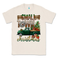 Natural Small Town Christmas With Truck Classic Tee - BundleAndBundleShop
