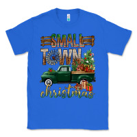 True Royal Small Town Christmas With Truck Classic Tee - BundleAndBundleShop