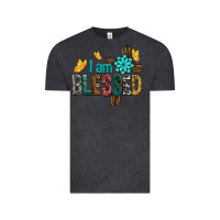 Vintage Black I Am Blessed Cross Vintage Tee - BundleAndBundleShop