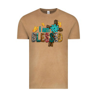 Vintage Camel I Am Blessed Cross Vintage Tee - BundleAndBundleShop