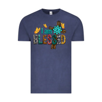 Vintage Denim I Am Blessed Cross Vintage Tee - BundleAndBundleShop