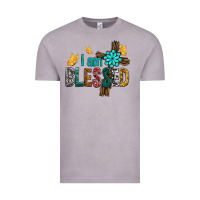Vintage Zinc I Am Blessed Cross Vintage Tee - BundleAndBundleShop