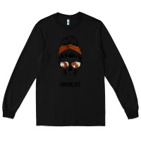 Black Western Brown Glitter Cowhide Patterned Mom Skull Long Sleeve Tee - Bettercallsaul