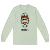 Matcha Western Brown Glitter Cowhide Patterned Mom Skull Long Sleeve Tee - Bettercallsaul