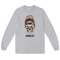 Moon Dust Western Brown Glitter Cowhide Patterned Mom Skull Long Sleeve Tee - Bettercallsaul