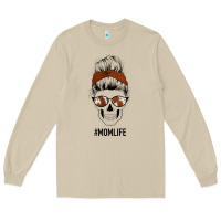 Mushroom Western Brown Glitter Cowhide Patterned Mom Skull Long Sleeve Tee - Bettercallsaul