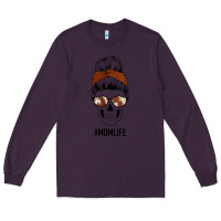 Plum Western Brown Glitter Cowhide Patterned Mom Skull Long Sleeve Tee - Bettercallsaul